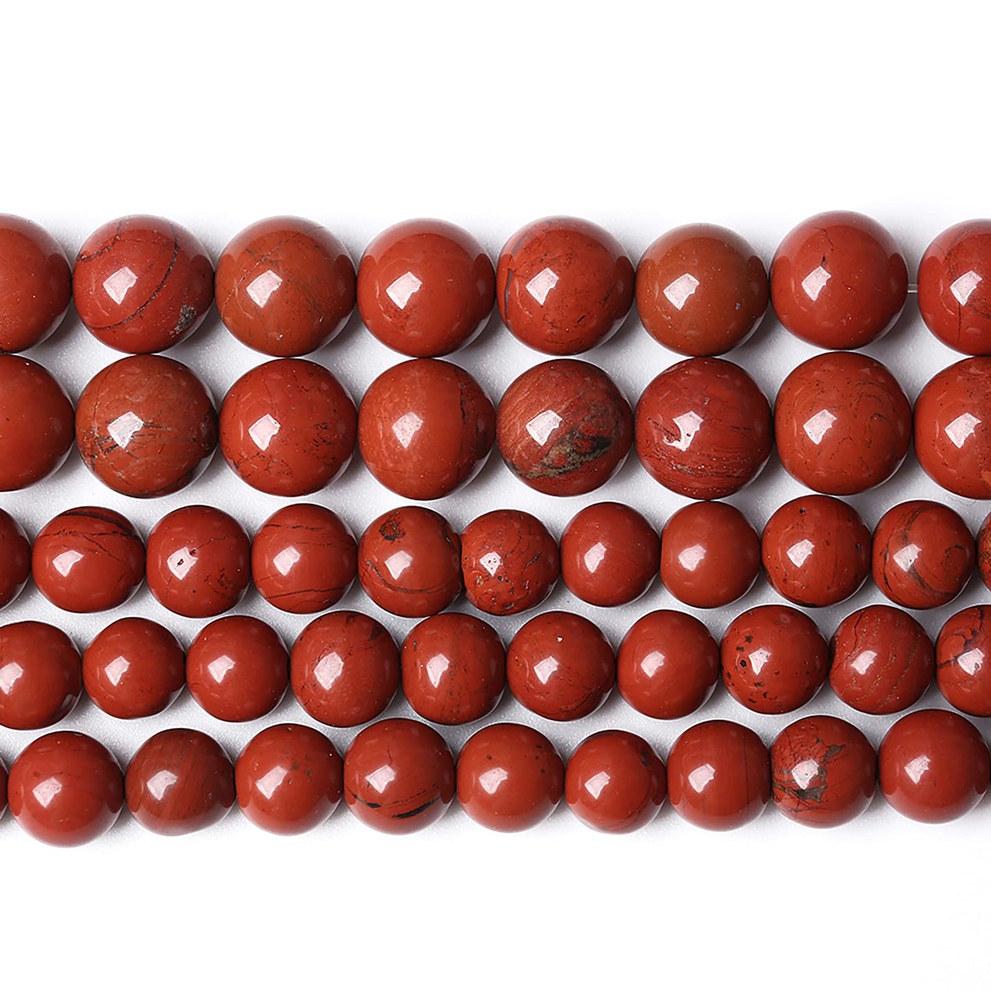90PCS 4mm Natural Chinese Red Jaspers Beads Stone Round Loose Beads for Jewelry Making DIY Bracelet Necklace 15 Inch,Energy Stone Healing Power (4mm, Chinese Red Jaspers)