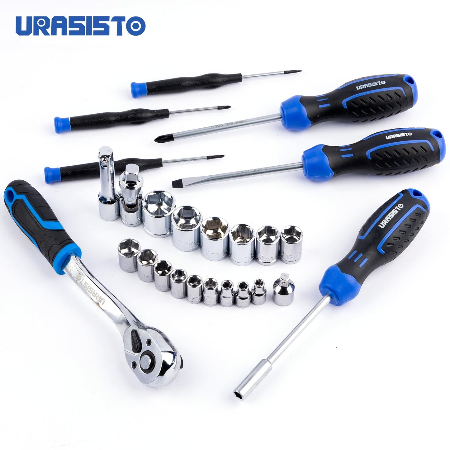URASISTO 366 Piece Home Repair Tool Kit, Auto Repair Tool Set, General Home Toolbox Storage Case with Drawer, General Household Tool Kit
