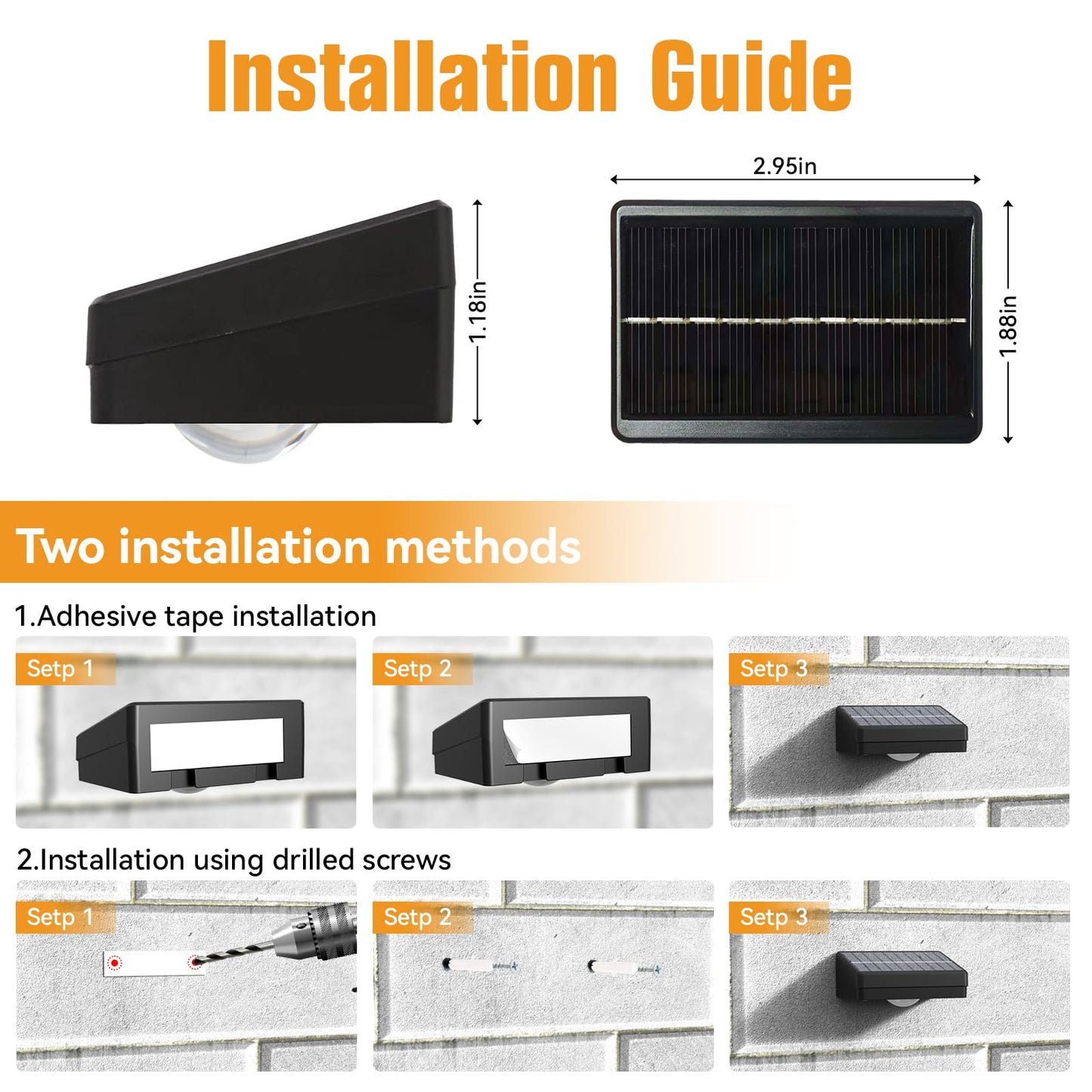 ZSYIQIXI 12 Pack Solar Fence Lights Outdoor, 3 Color Temp, IP65 Waterproof, Cost-Effective Solar Lights for Patio Yard Railing
