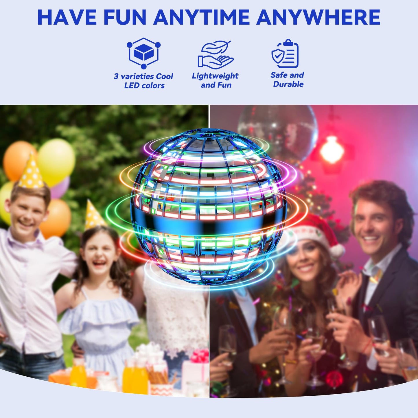 DUSFAN 2025 AI Flying Orb Ball Toy, Cosmic Globe Boomerang Hover Ball Galactic Fidget Spinner, Cool Stuff Toys for 6 7 8 9 10 11 12+ Year Old Boys Girls Teens Indoor Outdoor Toys