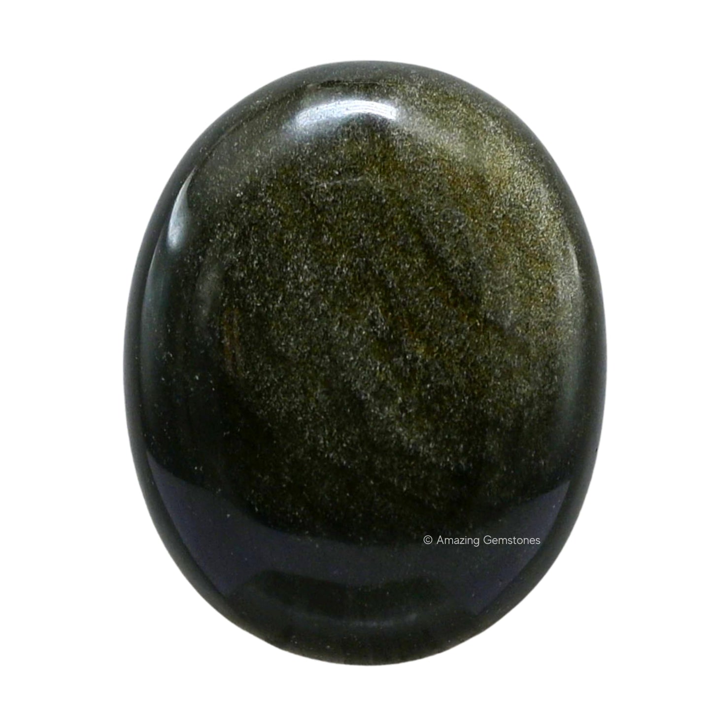 Amazing Gemstone Golden Sheen Obsidian Crystals and Healing Stones - Large Palm Stone Crystals Piedra - Crystal for Good Luck, Positive Energy, Meditation - Unique Stocking Stuffers, Gifts for Women