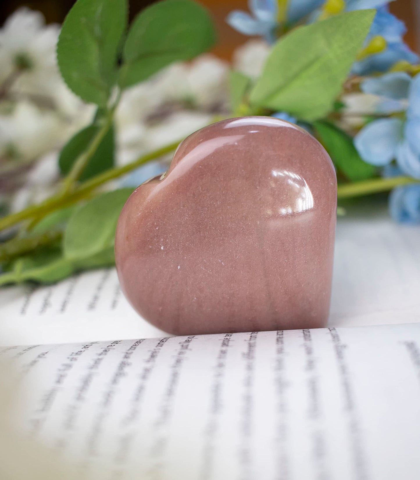 Crocon 50mm Pink Agate Heart stone Big Heart Shape Puff Stones Set 450+ Carats Pocket Crystal Healing Tumble Collection Palm Worry Stone Good Luck Charm Meditation Gift Craft Home Decor