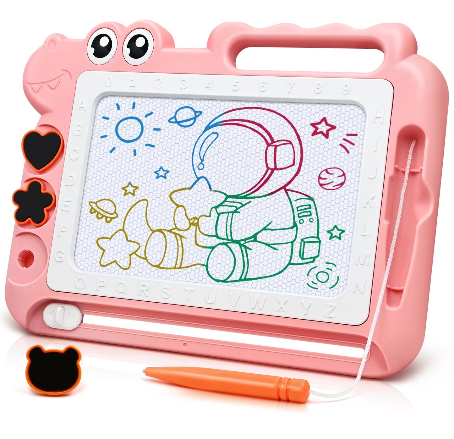 AiTuiTui Magnetic Drawing Board Toddler Toys Gift for Girls Boys, Color Sketch Writing Scribble Doodle Pad Travel Games, Educational Learning Kids Toys for Birthday or Easter (Pink)