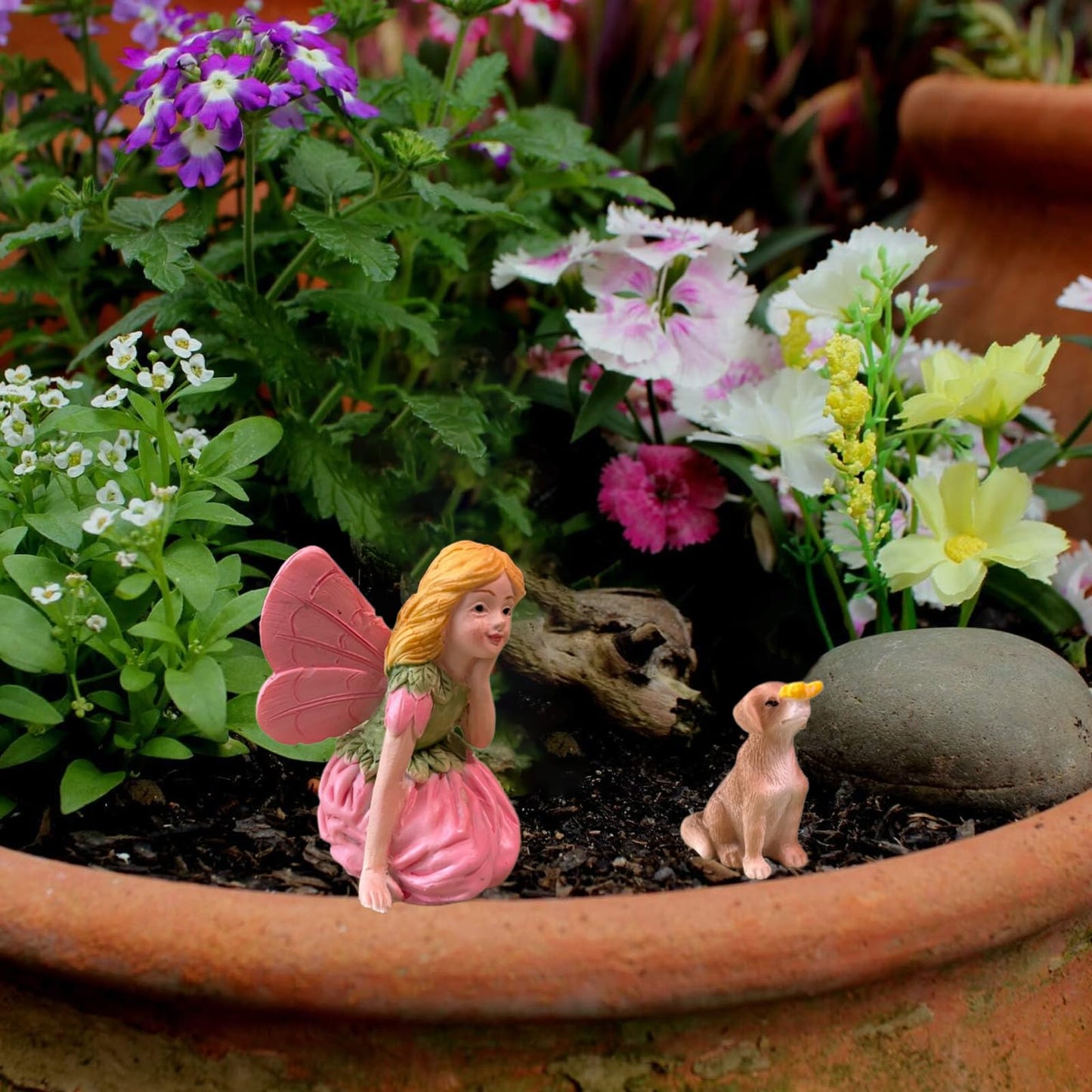 Miniature Fairies for Fairy Garden Fairy Figurines Accessories Outdoor Little Fairies Mini Fairies Set for Kids Garden Miniature Boy Fairies