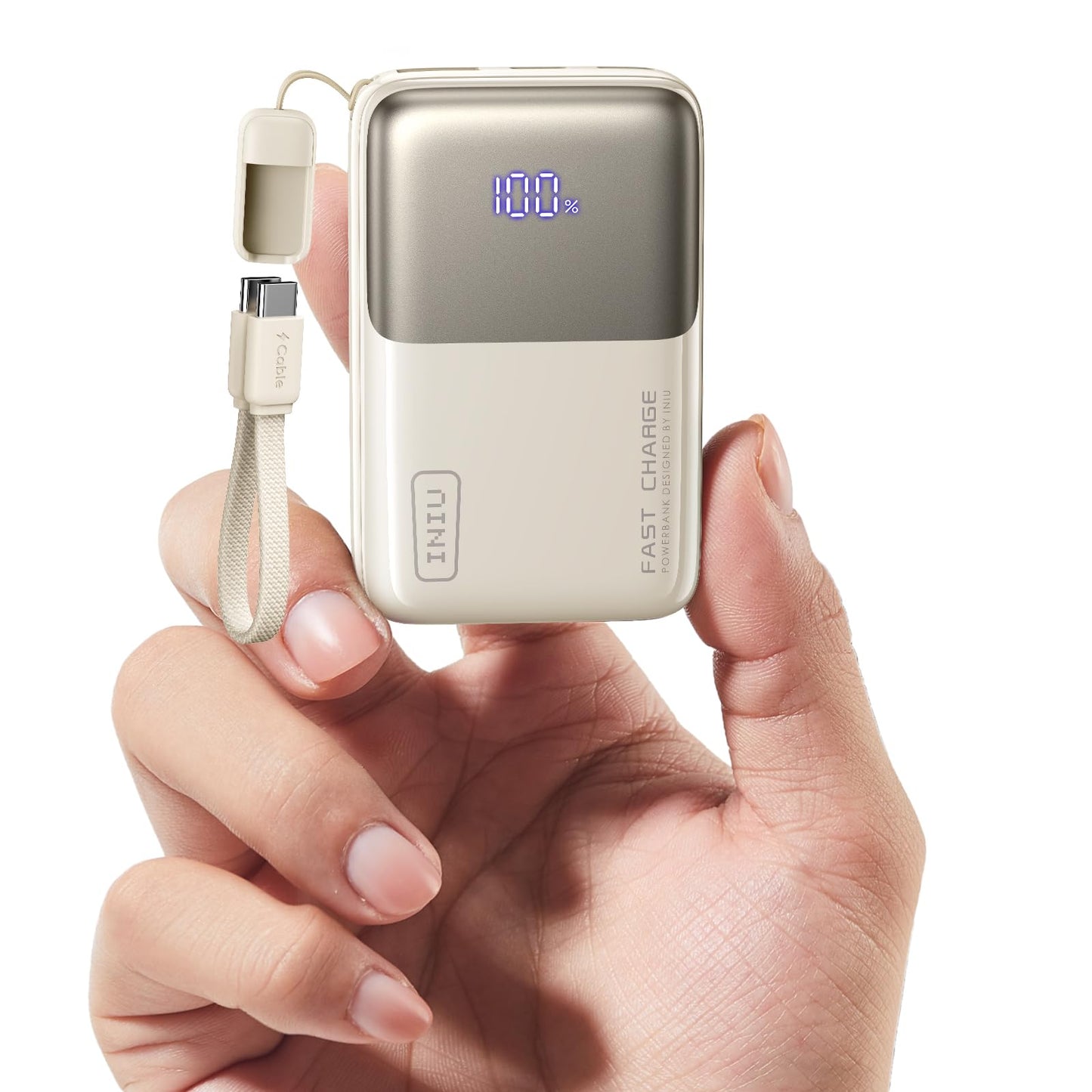 INIU Pocket Size Portable Charger, Ultra Small 10000mAh 45W PD Power Bank, Fast Charging Battery Pack, Travel Essentials Powerbank for iPhone 17 16 Pro Air, Xiaomi 17 Pro Max 16 15 14, S24 etc