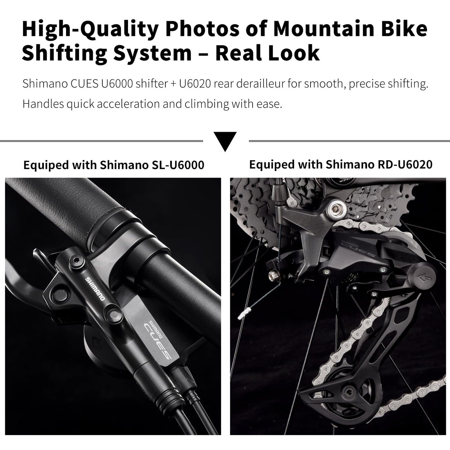 SAVADECK Carbon Fiber MTB with U6000 10 Speed Shift Groupset, Hydraulic Disc Brake with MT200 Break System (Midnight Black, 29 * 17)