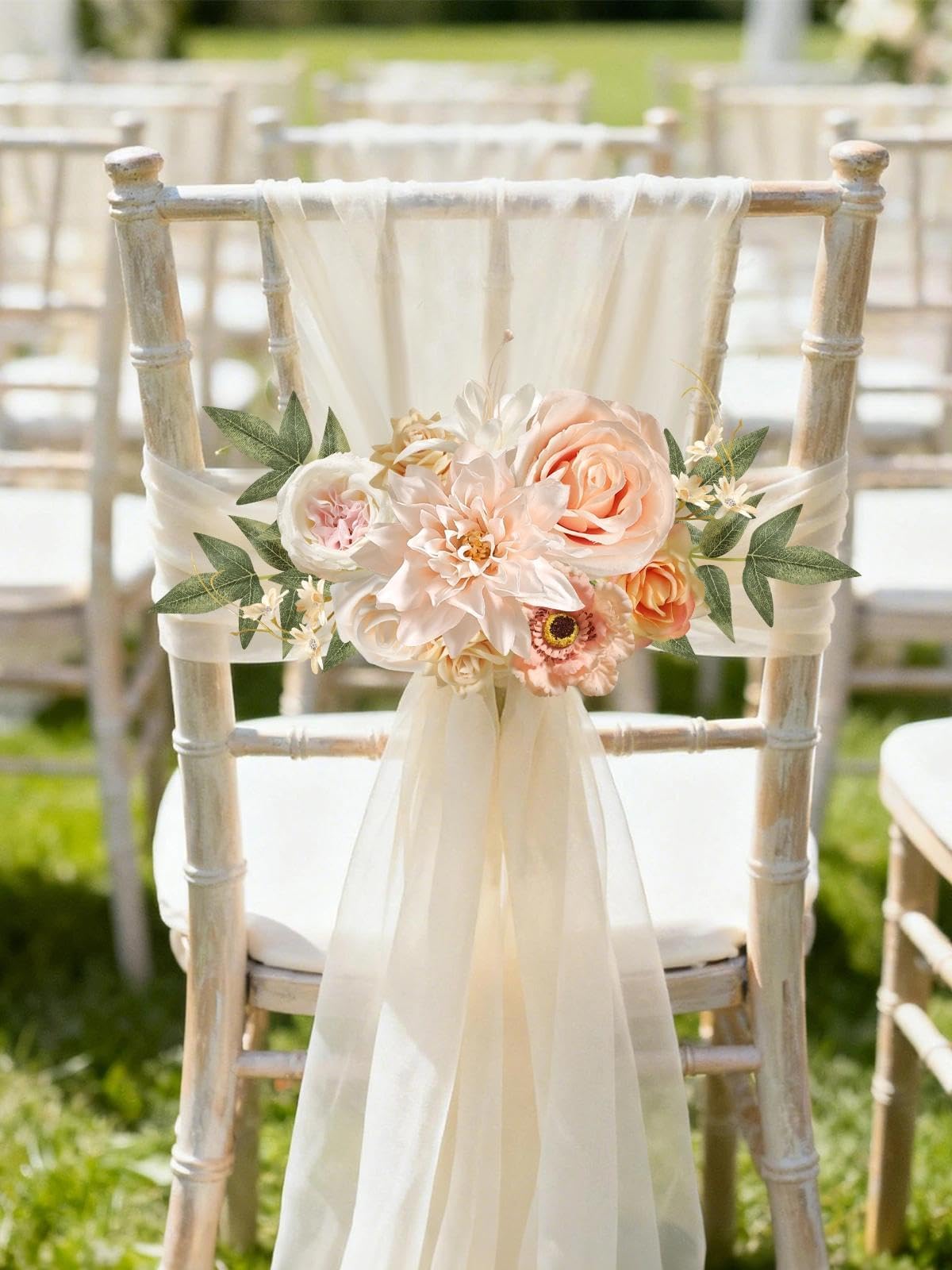 YiYunFloral Artificial Flowers,Champagne Pink Silk Fake Flowers for DIY Wedding Bridal Bouquets, Wedding Cake Flowers for Table Centerpieces Baby Shower Birthday Party Home Decorations