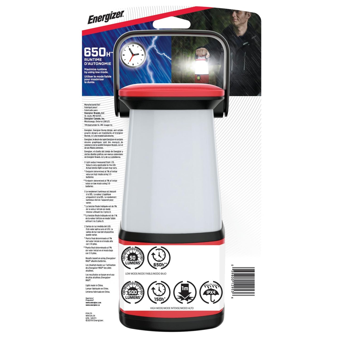ENERGIZER LED Camping Lantern 360 PRO, IPX4 Water Resistant Tent Light, Ultra Bright Battery Powered Lanterns for Camping, Outdoors, Emergency Power Outage