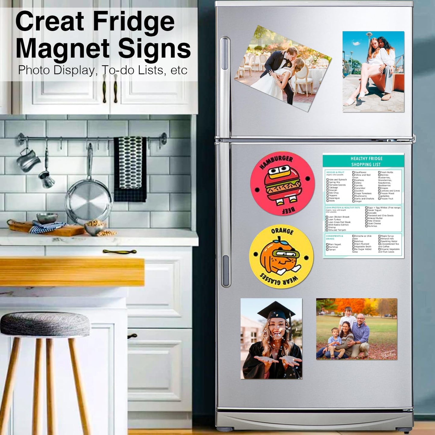 JINGZHAN Printable Magnetic Sheets-30 Matte White Magnet Paper-Make fridge magnets, Personality Labels, Crafts-8.5" x 11",Magnet Photo Paper For Cut