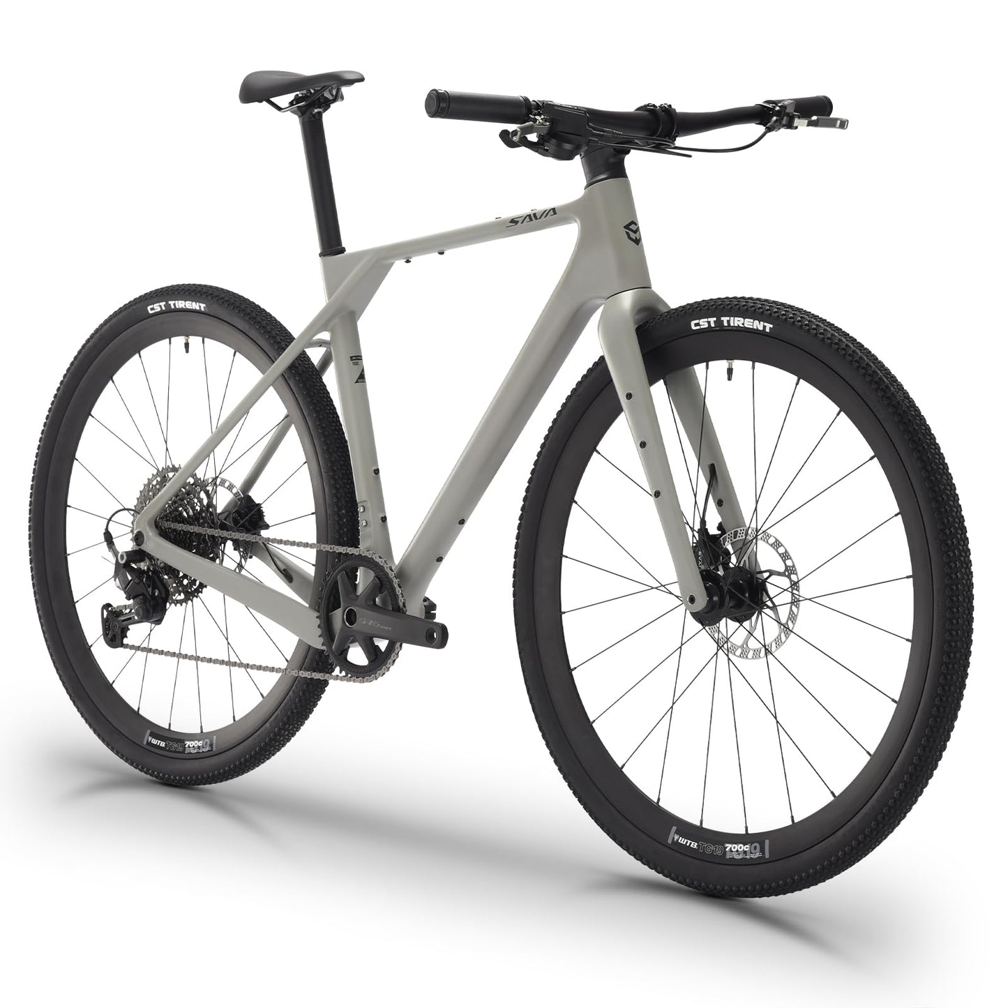 SAVADECK Carbon Gravel Bike - T800 Carbon Frame & Fork | Shimano U6000 11-Speed Groupset | Hydraulic Disc Brakes | 700CX40mm All-Terrain Tires | Men & Women Road/Off-Road Bicycle (Gray, 53cm)