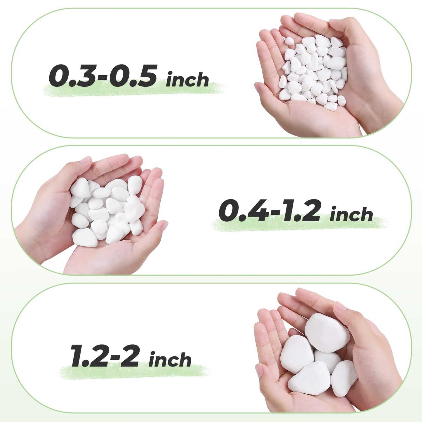SIDONG 5 LB White River Rocks, 0.3-0.5 Inches Pebbles for Indoor Plants, Aquarium Rocks Used in Fish Tank, Decorative Stones for Plants, Vases, Home Décor, Crafting, Garden Landscaping