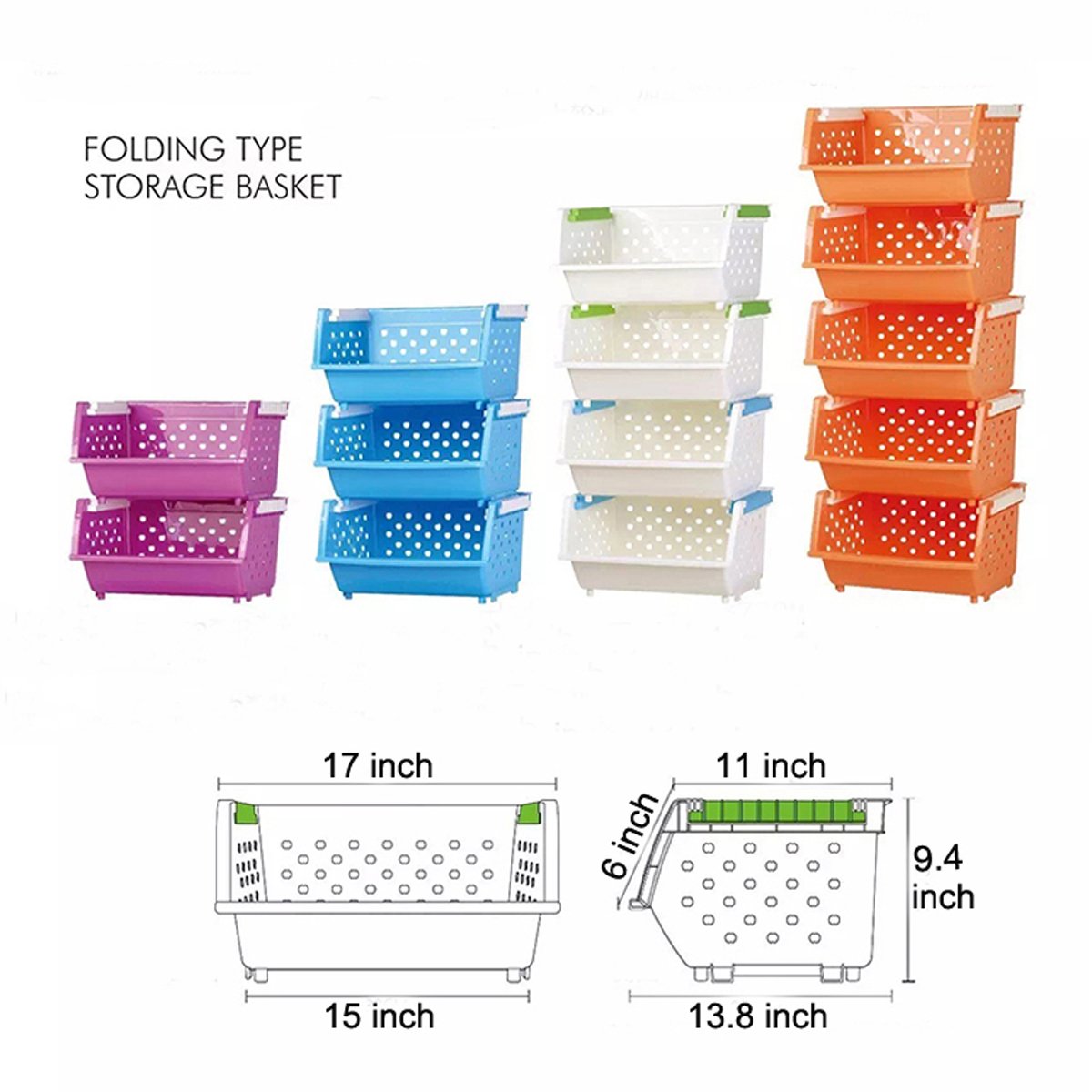 MAGDESIGNER Kids' Toys Chest Large Baskets Storage Bins Organizer with Wheels Can Move Everywhere Natural/Primary (Primary Collection) (6 Baskets Choose)