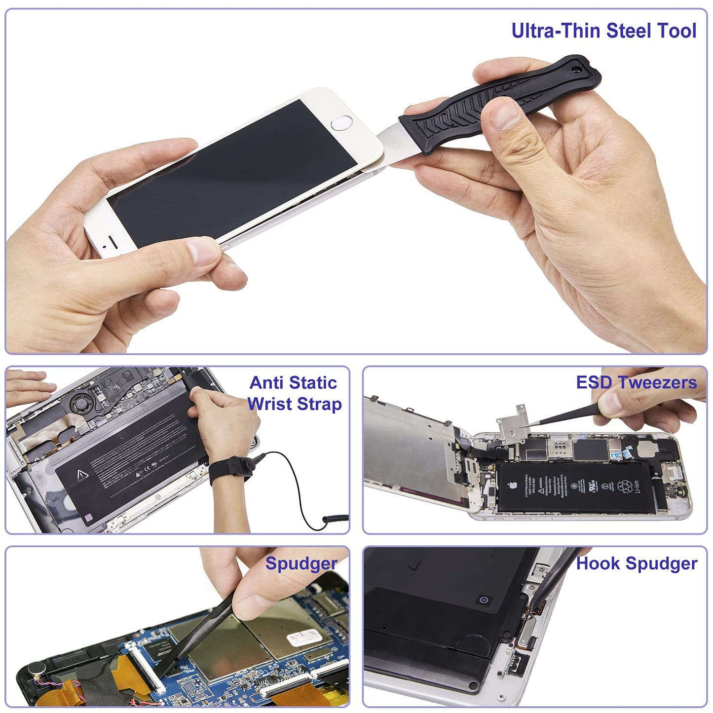 STREBITO Precision Screwdriver Set, 79 in 1 Screwdriver Kit with 58 Bits & Anti Static Wrist Strap, Magnetic Driver Electronics Repair Tool Kit for Computer, iPhone, Laptop, Cell Phone, Macbook, PS4/5