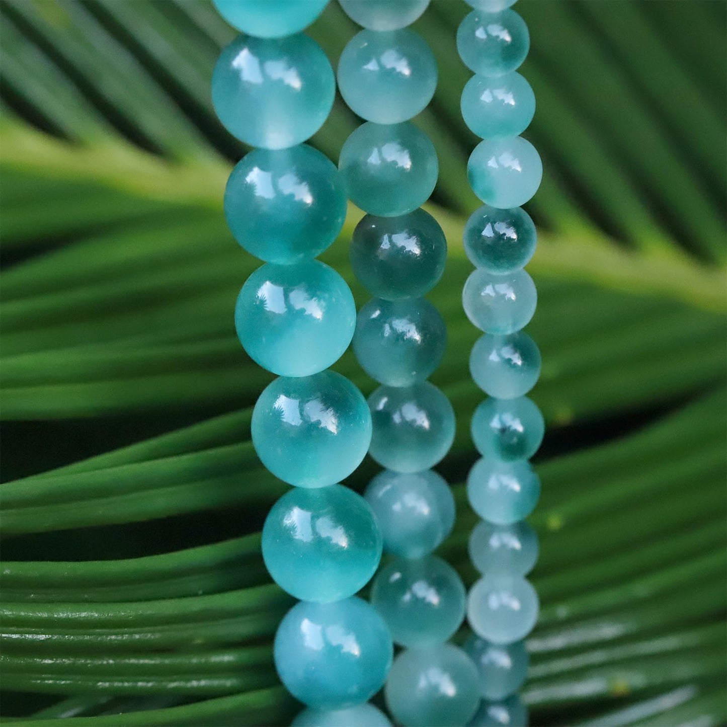 35pcs 10mm Natural Gemstone Beads for Jewelry Making Supplies,Flower Jade Healing Crystal Polished Round Loose Stone Beads for Bracelet Necklace 15 Inch