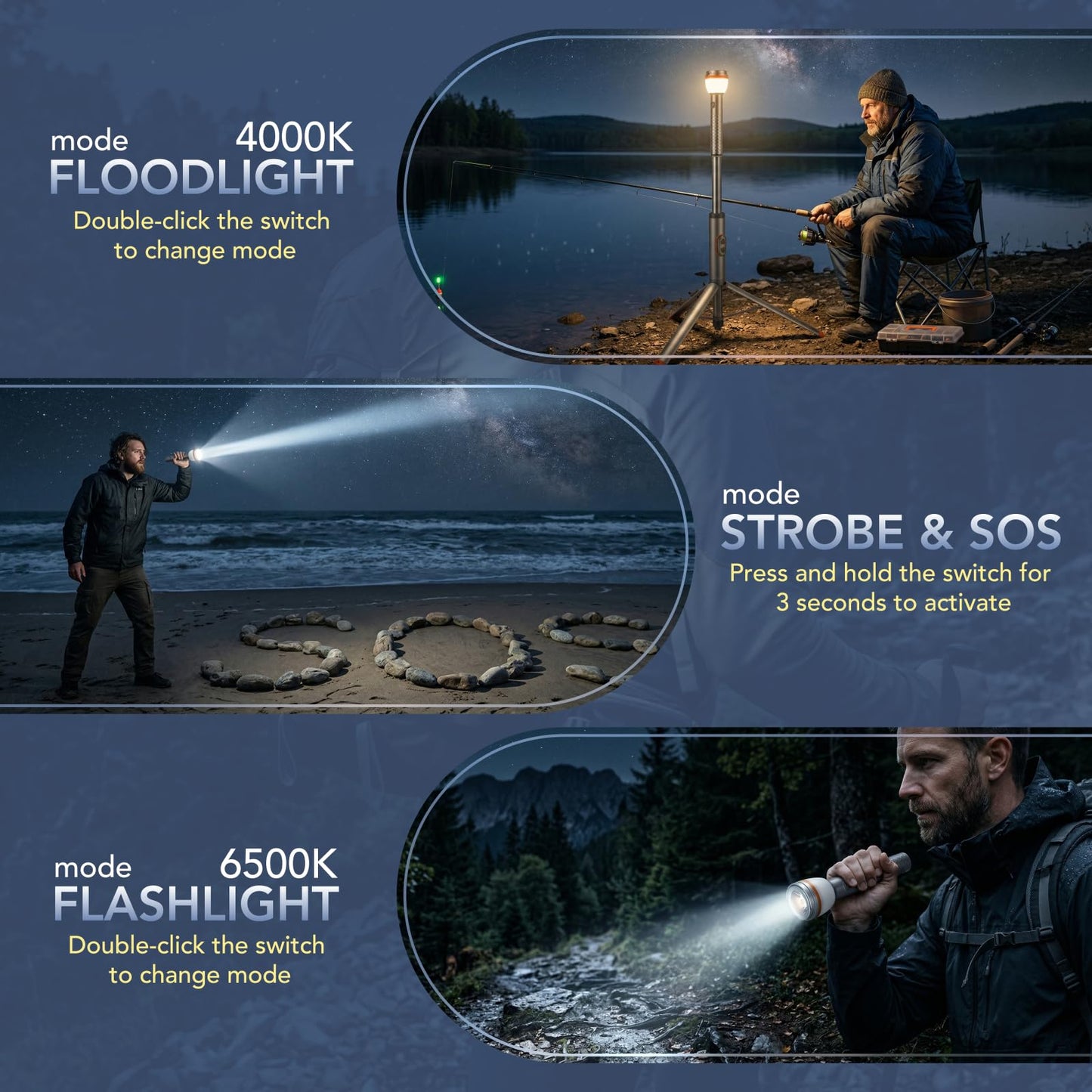 Neoglint Telescopic Camping Light, 800LM Collapsible Rechargeable Camping Lantern with Stand, Magnetic Base & USB Battery, IP65 Waterproof Portable Tent Light with Remote for Outdoor Survival