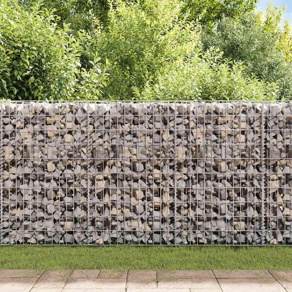 Gabion Basket Galvanized Steel 47.2"x11.8"x39.4" Rustproof Metal Fence Mesh Panels Easy to Assemble Fence Kit for Garden Border Yard Edge Fencing Outdoor Use