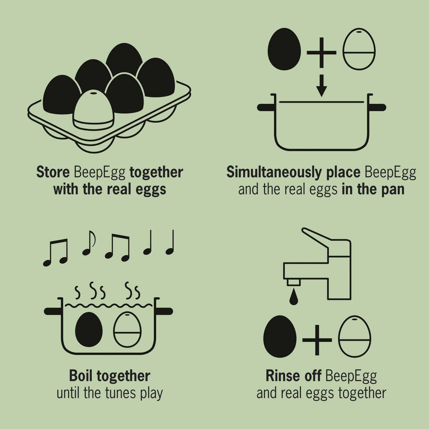 Turtle BeepEgg – Egg Timer for Boiling Eggs – Musical Egg Cooker for Soft, Medium, Hard Boiled Eggs – Food Safe – Singing Floating Egg Timer – Egg Cooker for 3 Levels of Doneness - Brainstream