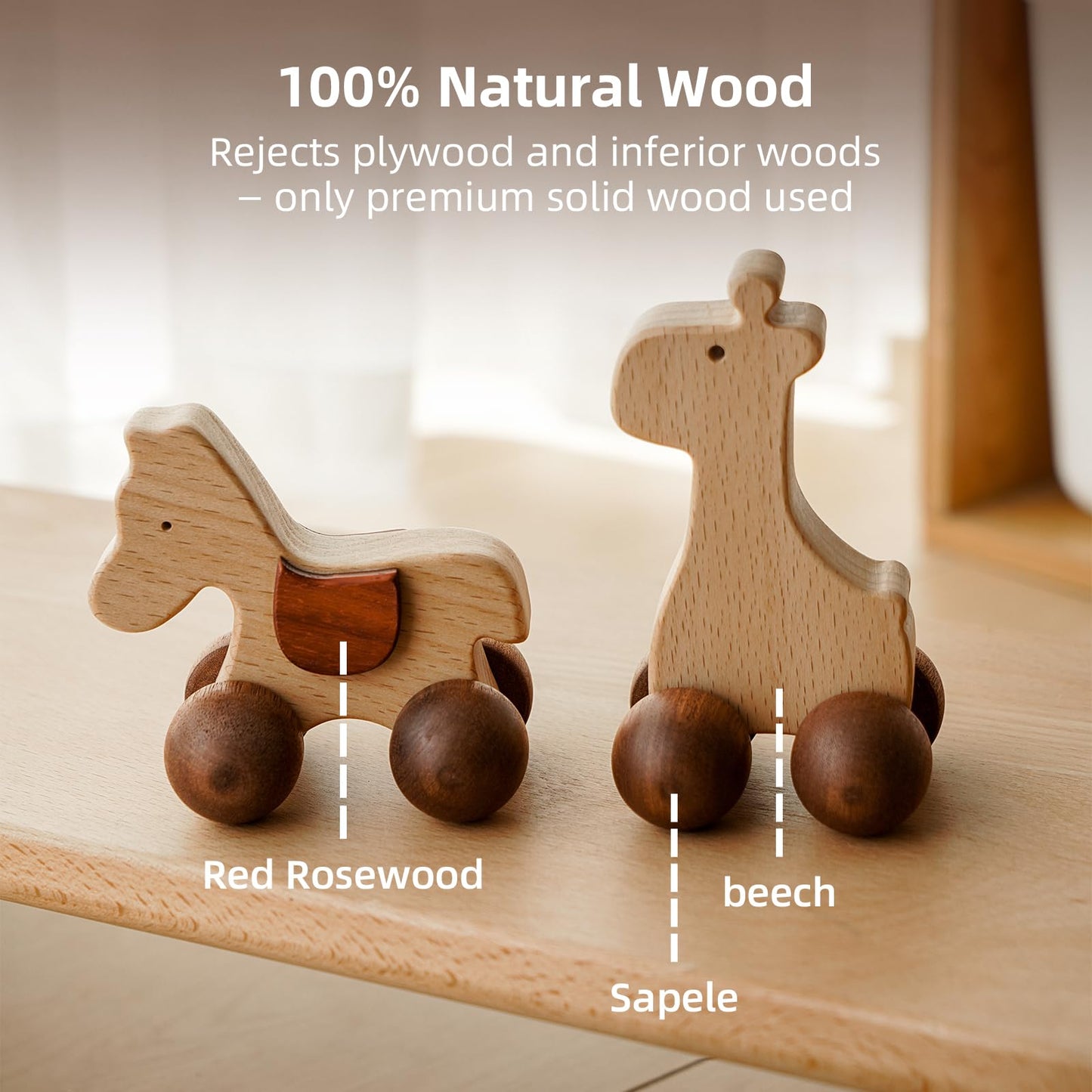 DadCarved Kids Tool Set with Baby Push Car Set