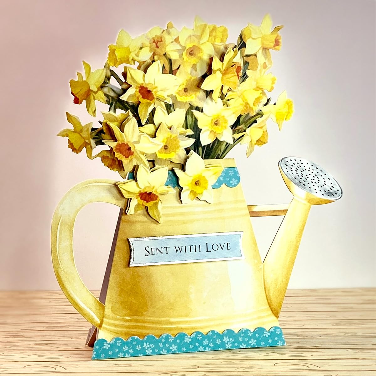 Katy Sue Watering Can Blossoms & Blooms Card Making Kit. 8 Shaped Cards, 3 Sheets of Floral Die Cut Decoupage, 8 Envelopes, Adhesive Foam Pads, & Instructions. For Card Making Supplies & Card Crafting