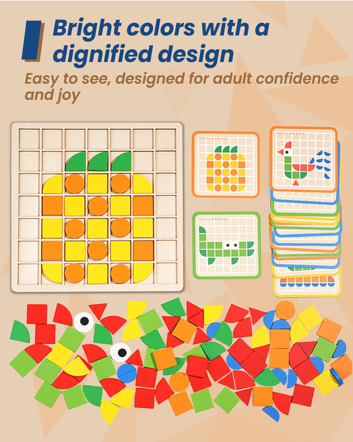 Dementia Activities for Seniors, Wooden Puzzles for Adults, Memory Games for Seniors with Dementia, Alzheimers Products for Elderly, Cognitive Therapy Puzzle, Brain Occupational Gift