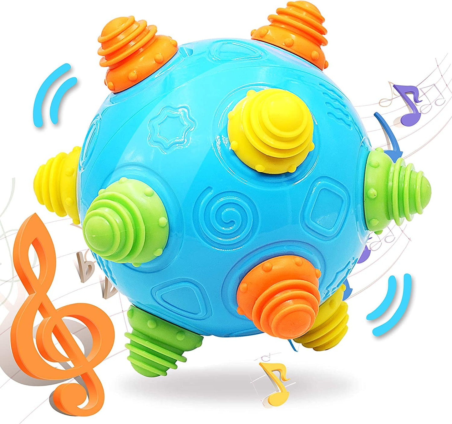 VANLINNY Crawling Baby Toy-Infant Tummy Time Toys 12-36 Mths, Interactive Toddlers Musical Ball, Bumble Ball for Babies 3-6 6-12, Sensory Toy for Development, Learning 1st Birthday Gift for Girls Boys