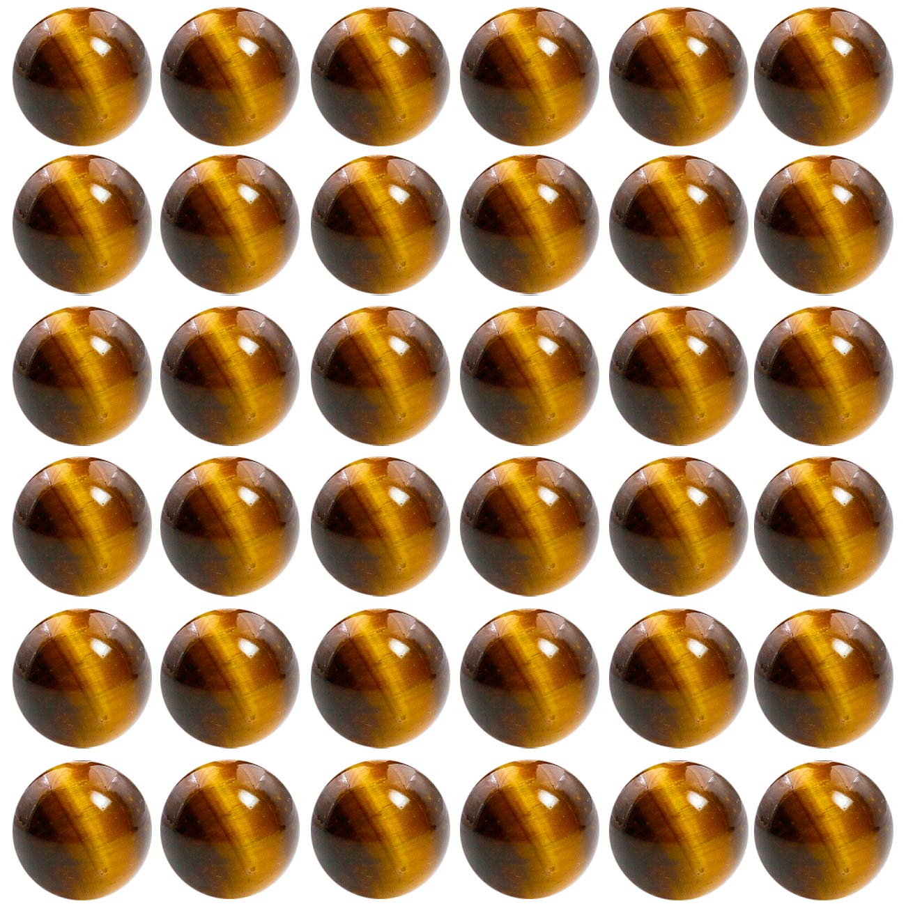 Natural Stone Beads 100pcs 8mm Tiger Eye Round Genuine Real Stone Beading Loose Gemstone Hole Size 1mm DIY Smooth Beads for Bracelet Necklace Earrings Jewelry Making (Tiger Eye, 8mm)