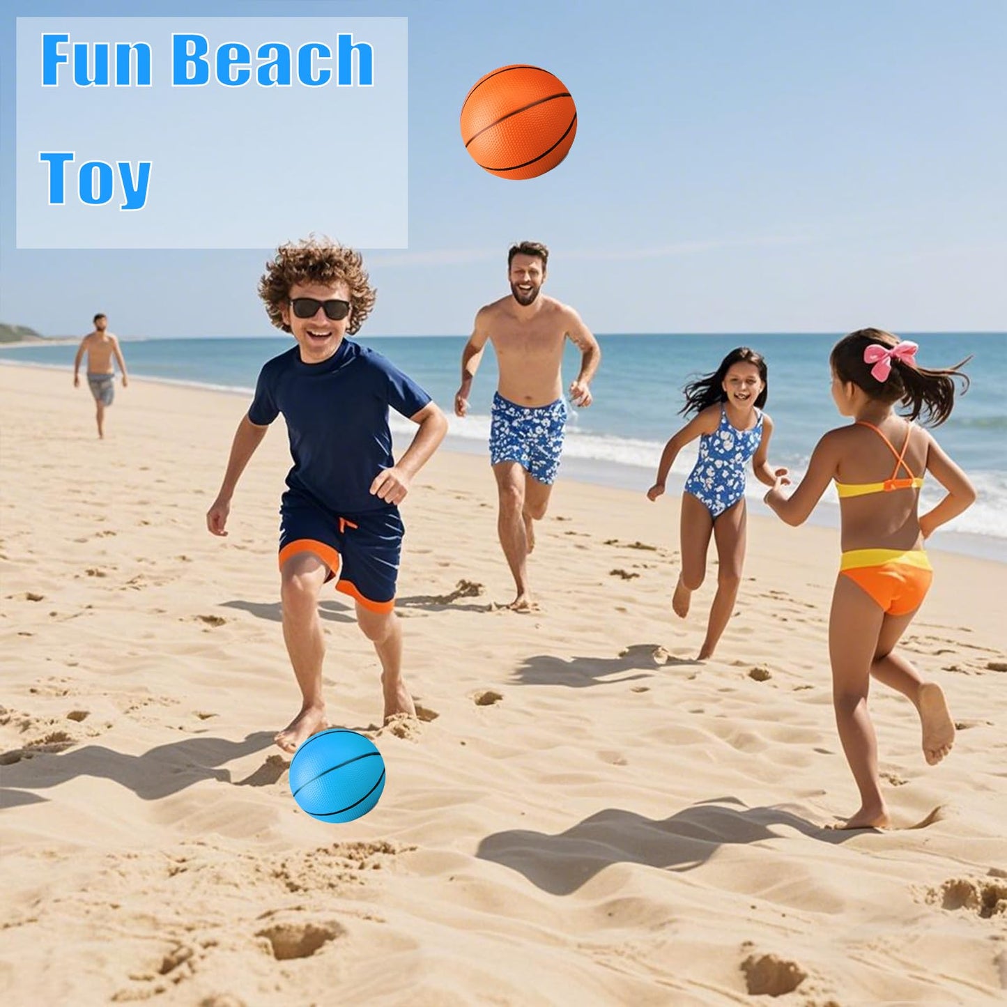Mini Toy Basketballs, Small 6 Inch Replacment Ball for Indoor Mini Basketball Hoop, 6" Small Replacement Basketball, Toddler Balls, Beach Sand Toy Rubber Ball for Inflatable Pool Hoop Kids Adult