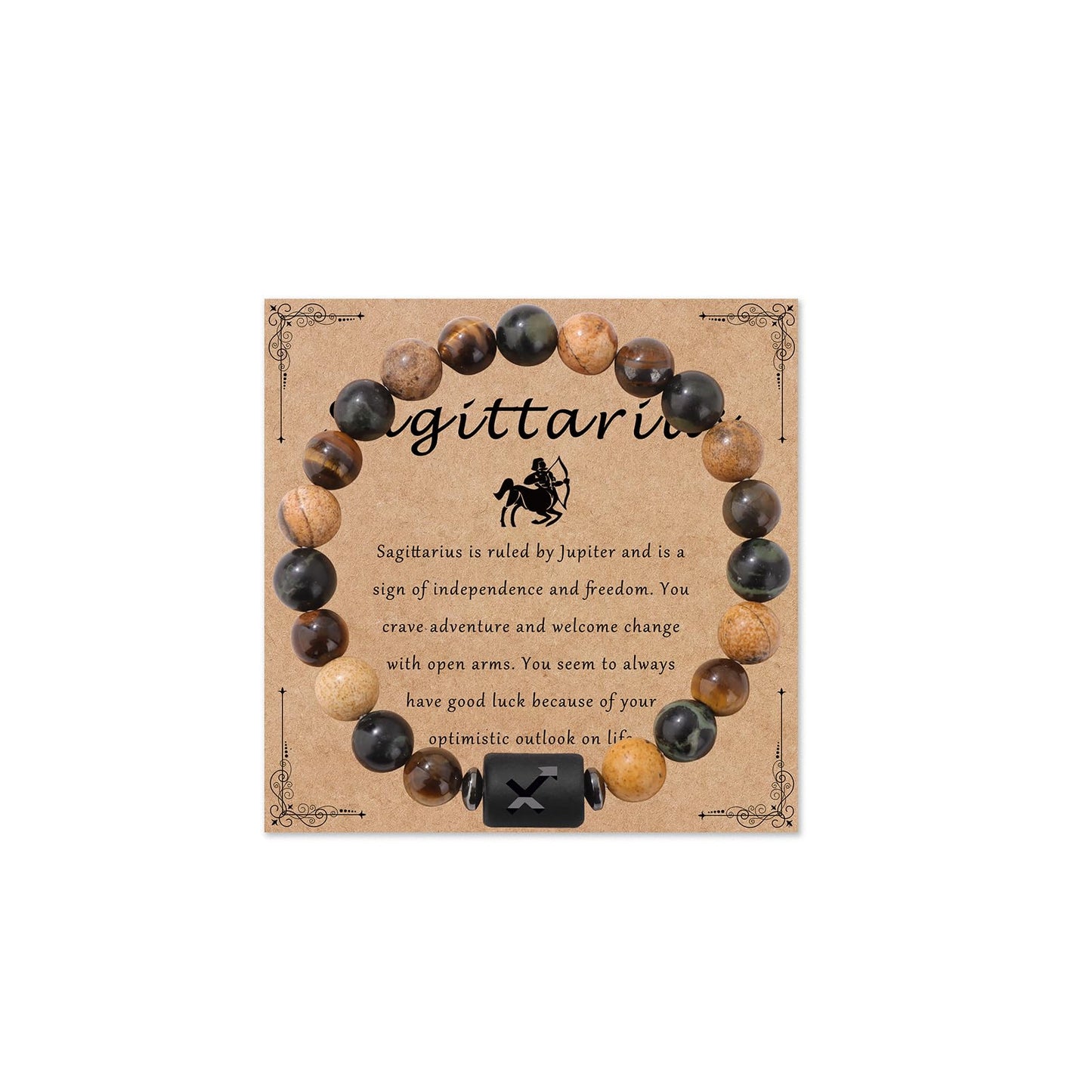 Zodiac Bracelet Scorpio Gifts for Women Men-8mm Natural Crystal Beaded Bracelets 12 Constellation Healing Stone Bracelet Mother's Day Valuntine's Day Christmas Birthday Gifts for Women