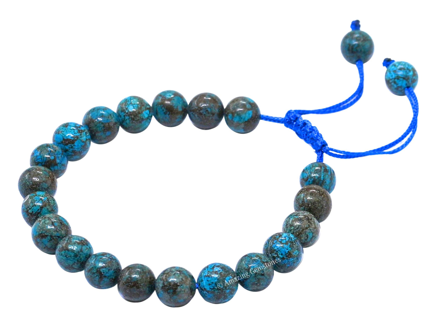 Amazing Gemstone Sea Pattern Bracelet, Gifts For Men & Women - Protection Healing Crystal Bracelet - 8mm Gemstone Beaded Adjustable Bracelet, Pulseras Para Hombres Mujer Stocking Stuffers