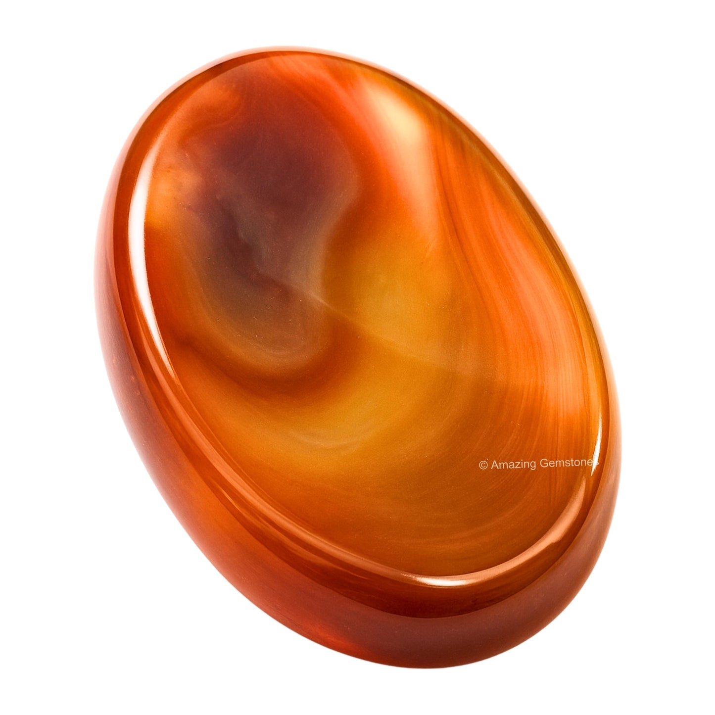 Amazing Gemstone Carnelian Worry Stone Crystals and Healing Stones - Stress Relief Gifts - Piedra Crystal Fidget for Meditation, Relaxation - Unique Stocking Stuffers and Birthday Gifts