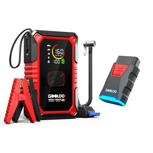 GOOLOO A5 Jump Starter with Air Compressor & GOOLOO DS100 OBD2 Scanner Diagnostic Tool