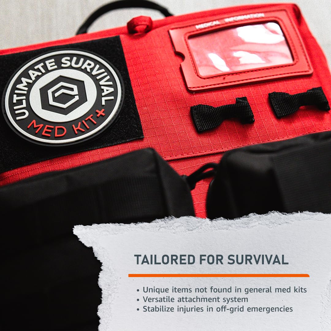 Emerge Survival Ultimate Survival Med Kit – Comprehensive 315‑Piece Emergency Medical & Trauma First Aid System, Hemostatic Gauze, Burn & Wound Care, Splints, Pain Relief & Organized Go‑Anywhere Bag