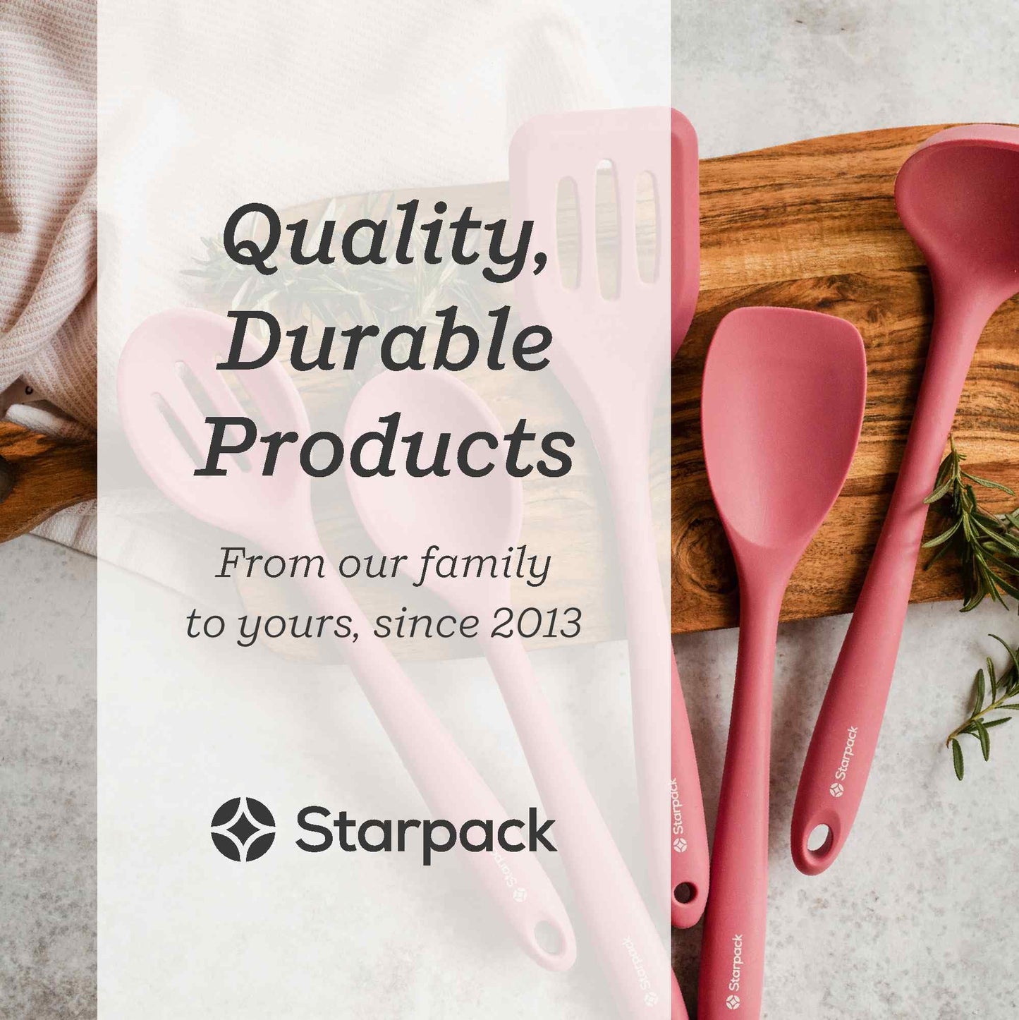 Starpack 'Stir & Serve' Silicone Cooking Utensils Set (5 Pcs) - 10.5" - Kitchen Utensil Set Heat Resistant to 600°F - Kitchen Utensils for Nonstick Cookware - Silicone Utensil Set for Mixing & Cooking