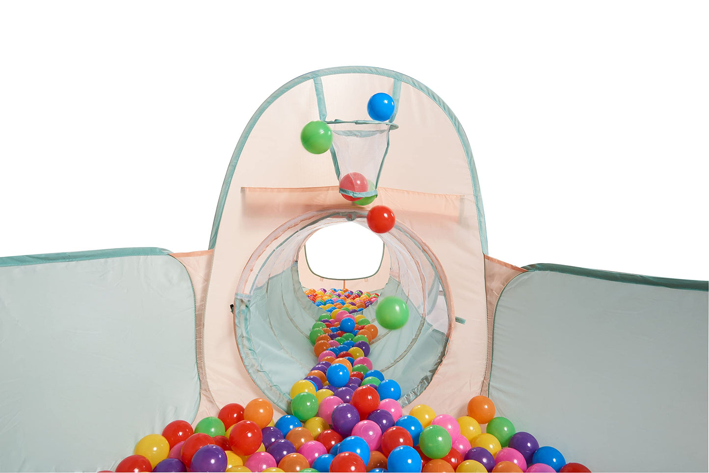 UTEX 3 in 1 Pop Up Play Tent with Tunnel, Ball Pit for Kids, Boys, Girls, Babies and Toddlers, Indoor/Outdoor Playhouse