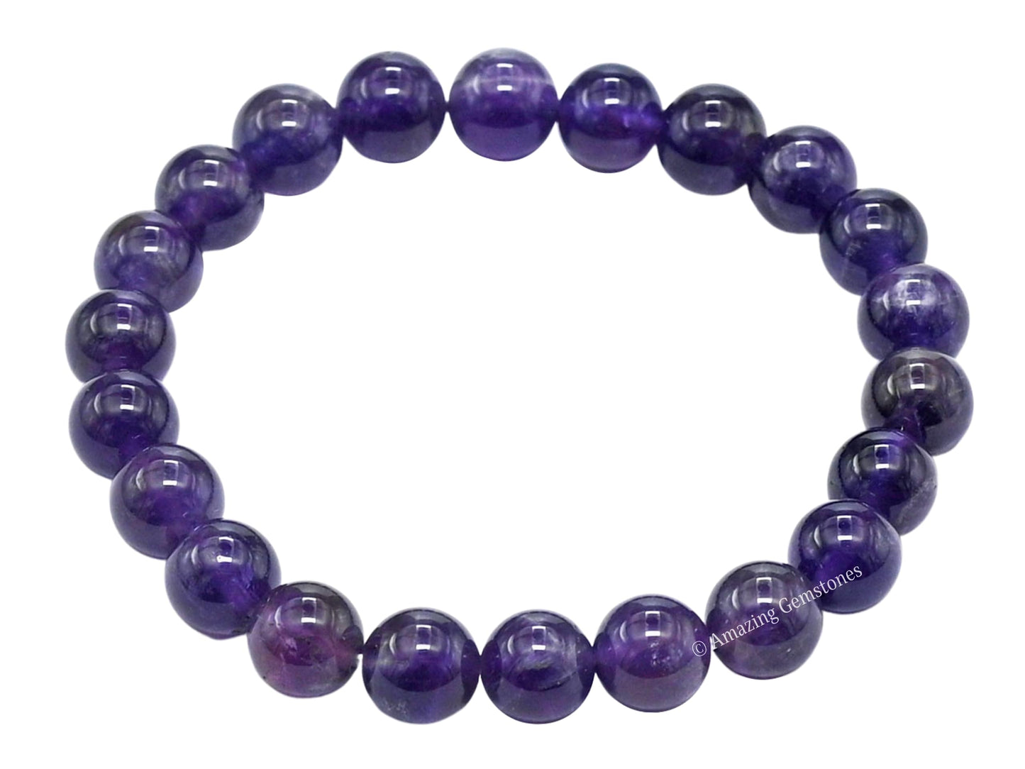 Amazing Gemstone Crystal Bracelet for Women Men's Gifts - Protection Healing Crystal Bracelet - 8mm Gemstone Beaded Stretchable Bracelet Pulseras Para Hombres Mujer Stocking Stuffers Mothers Day Gift (Amethyst)