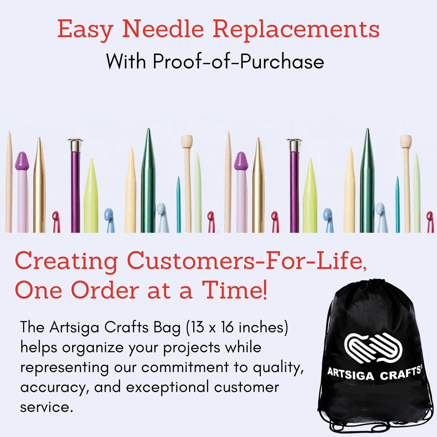 KnitPro Mindful Believe Set 5 Inch Circular Knitting Needles Size 2.5, 4, 5, 6, 7, 8, 9, 10 Interchangeable, 3 Cables, 2 Connectors & More, Fabric Case with Project Bag