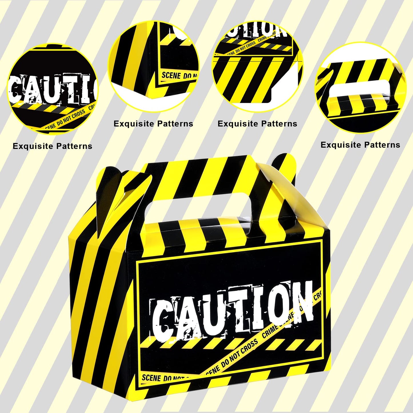 Marspark 16 Pack Construction Party Favor Boxes Construction Birthday Supplies Truck Themed Gift Bags for Treat Candy Goodie Party Decorations