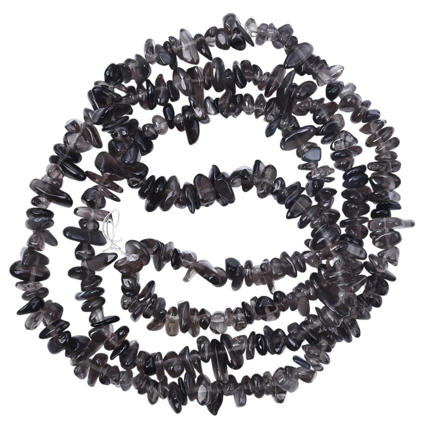 Natural Chip Stone Beads 450pcs Smoky Quartz Chips 5-8mm Genuine Real Irregular Healing Crystal Rocks Hole Drilled DIY Loose Gemstone Beads for Jewelry Making Bracelet Earrings Necklace Crafting