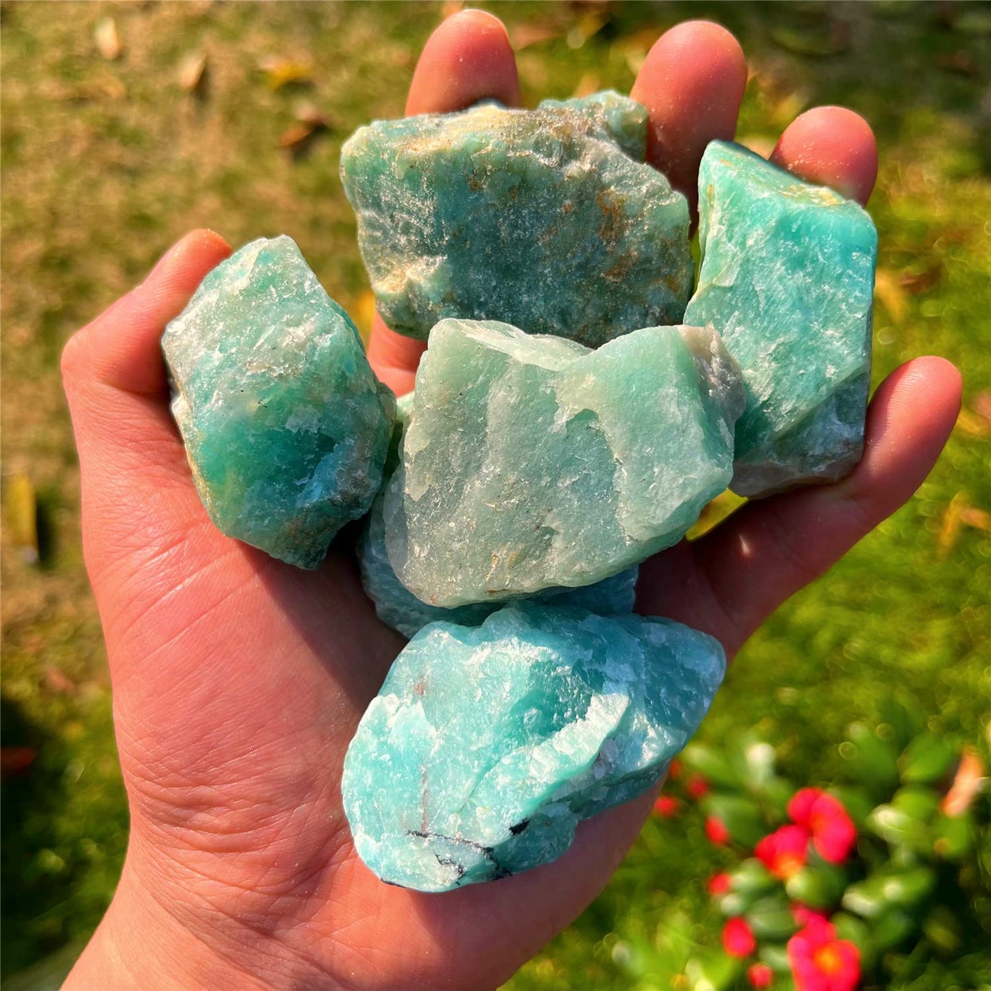 Simurg Raw Amazonite Stone 1lb ‌Aroma Stone Rough Amazonite Crystal for Cabbing, Tumbling, Cutting, Lapidary, Polishing, Reiki Crystal Healing
