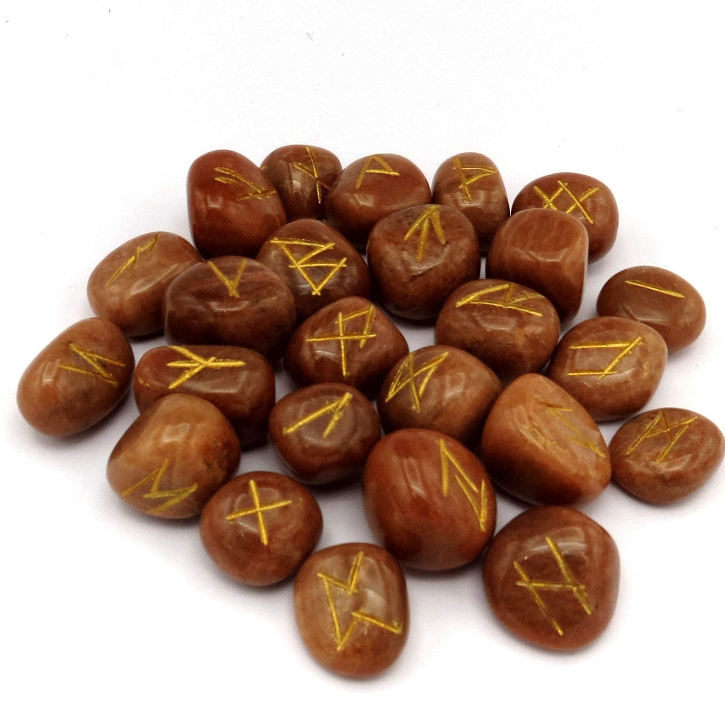 Amazing Gemstone Peach Moonstone Runes Crystal Runes Set of 25 Engraved Rune Stones with Runes Book PDF
