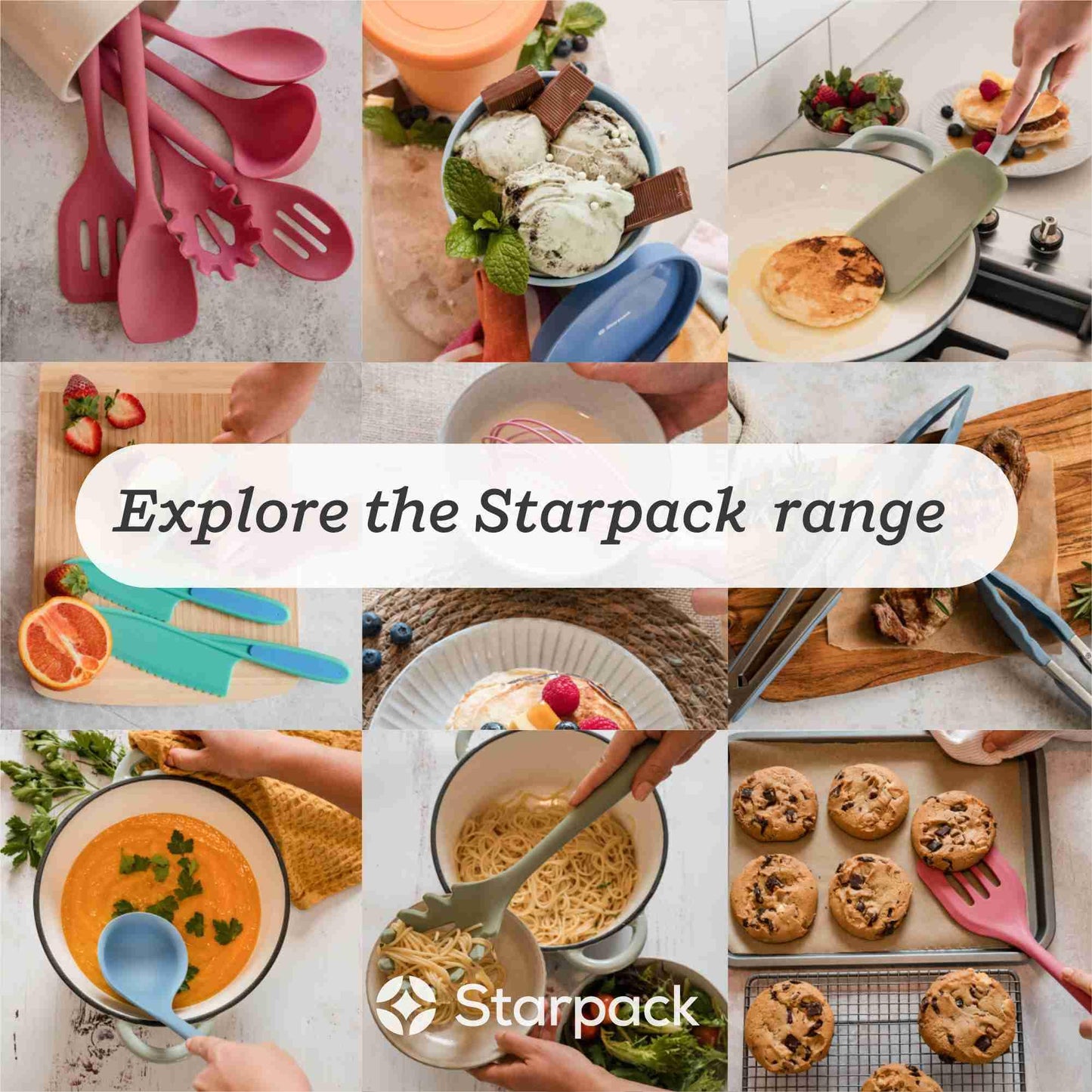 Starpack 'Let it Drain' Silicone Slotted Spoon - Large Slotted Spoon for Cooking Heat Resistant to 600°F - Silicone Slotted Serving Spoons, Non Stick Slotted Cooking Spoon