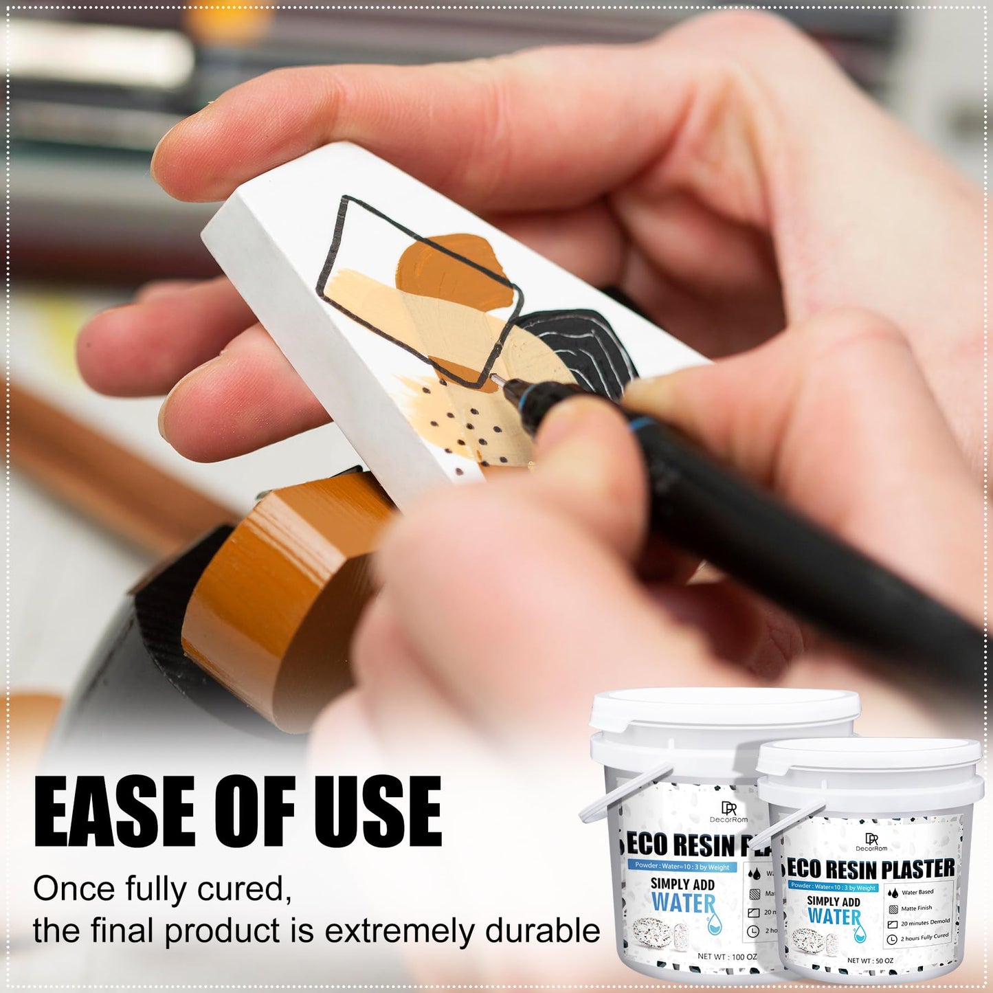 Eco Resin Casting Powder - 100oz / 2800g Fast Cured Plaster Casting Powder for Beginners - 20~30 Minutes Demold, Easy Mixing Water Activated Eco-Friendly Casting Resin for DIY Crafts Making, Home Art