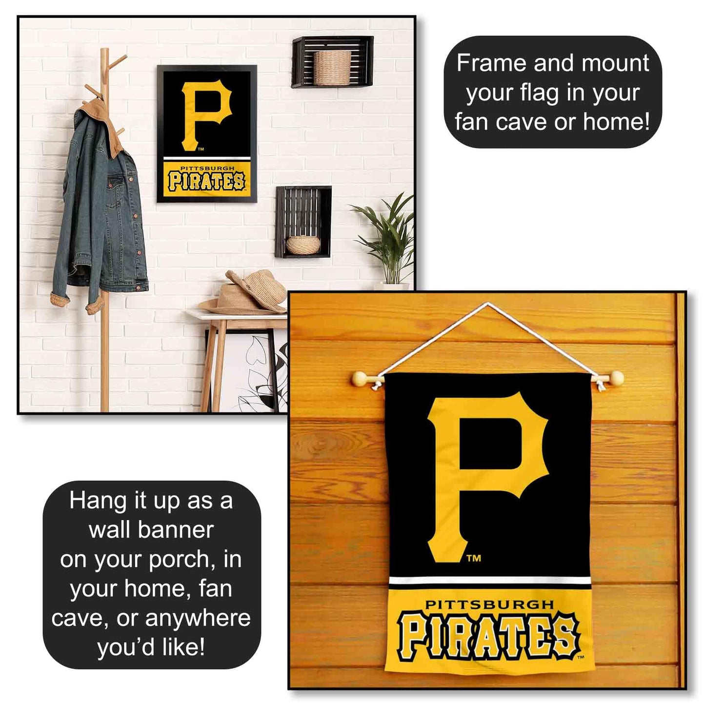 Pittsburgh Pirates Double Sided Garden Flag
