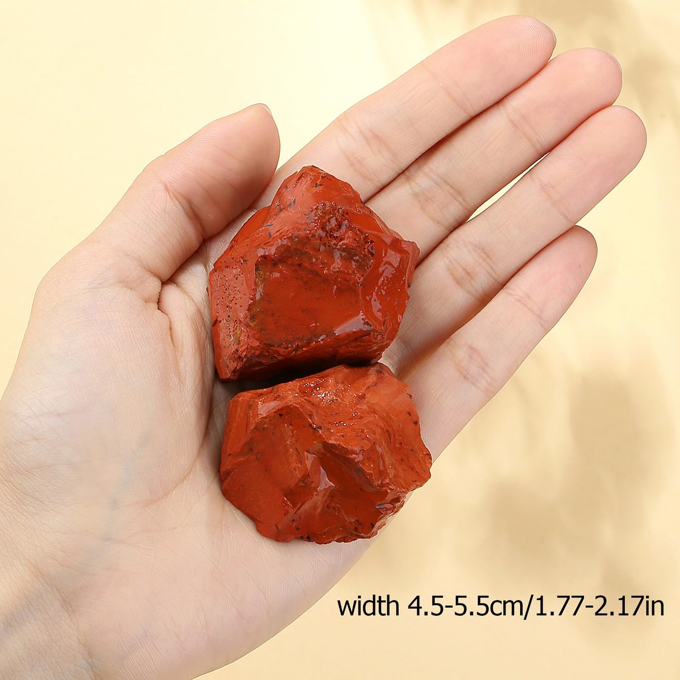 XIANNVXI Red Jasper 1.8-2.2" Large Raw Crystals and Healing Stones Natural Rough Crystal Rocks for Decor Gifts Tumbling Cabbing Polishing Fountain Rocks 1PCS