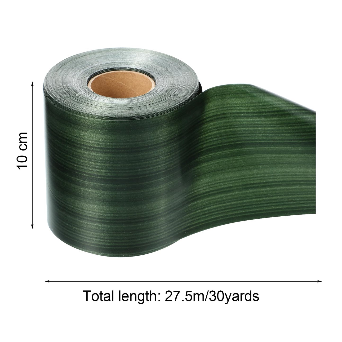 Syhood Outdoor Ribbon Poly Satin Ribbon Floral Craft Decoration Aspidistra Leaf Riband Easter Holiday Outdoor Decorating(4 Inch X 30 Yards,Dark Green)