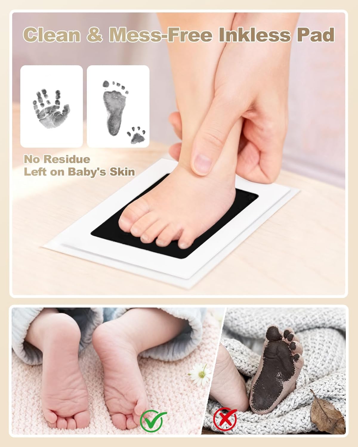 Oiomniv Baby Casting Kit Hand and Feet, 3D Newborn Keepsake for Babies Hand & Foot Molding, DIY Hand and Footprint Keepsake, Baby Chirstmas Gifts for Girls and Boys, Shower Gifts for Moms
