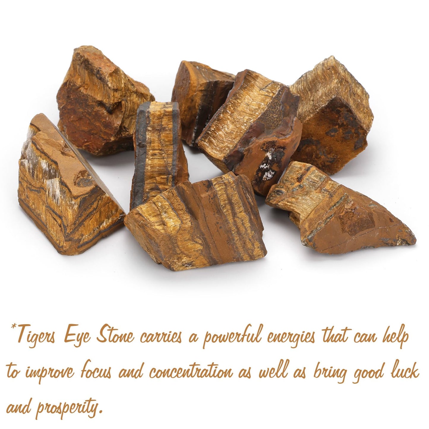 GolbalJew Tigers Eye Natural Raw Crystals 2PCS Healing Crystal Stones 1.2-2.0” Reiki Healing Gemstones for Meditation Chakra Balance Home Decor