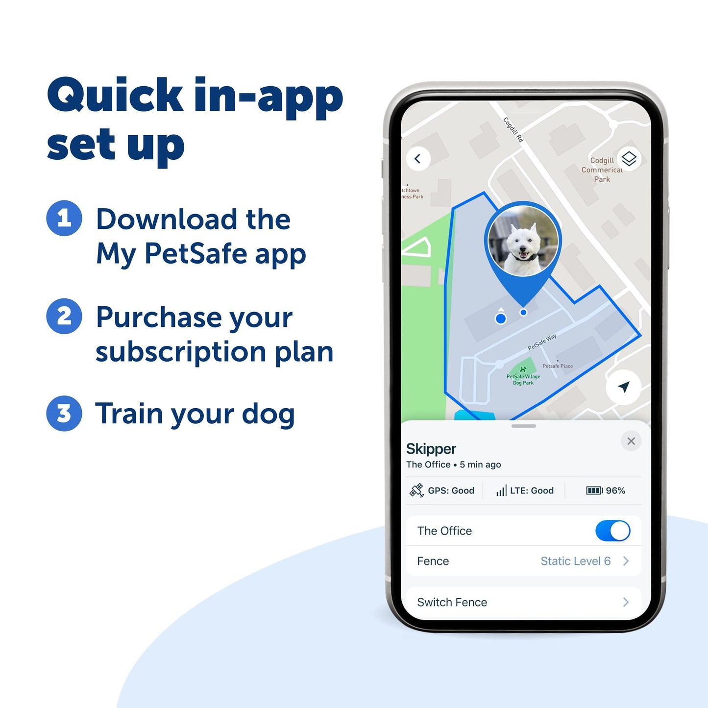 PetSafe Guardian GPS 2.0 Dog Fence + Tracking - Wireless GPS Dog Fence - Real-Time Tracking - Custom Boundaries System - Waterproof Collar - Comfortable Fit