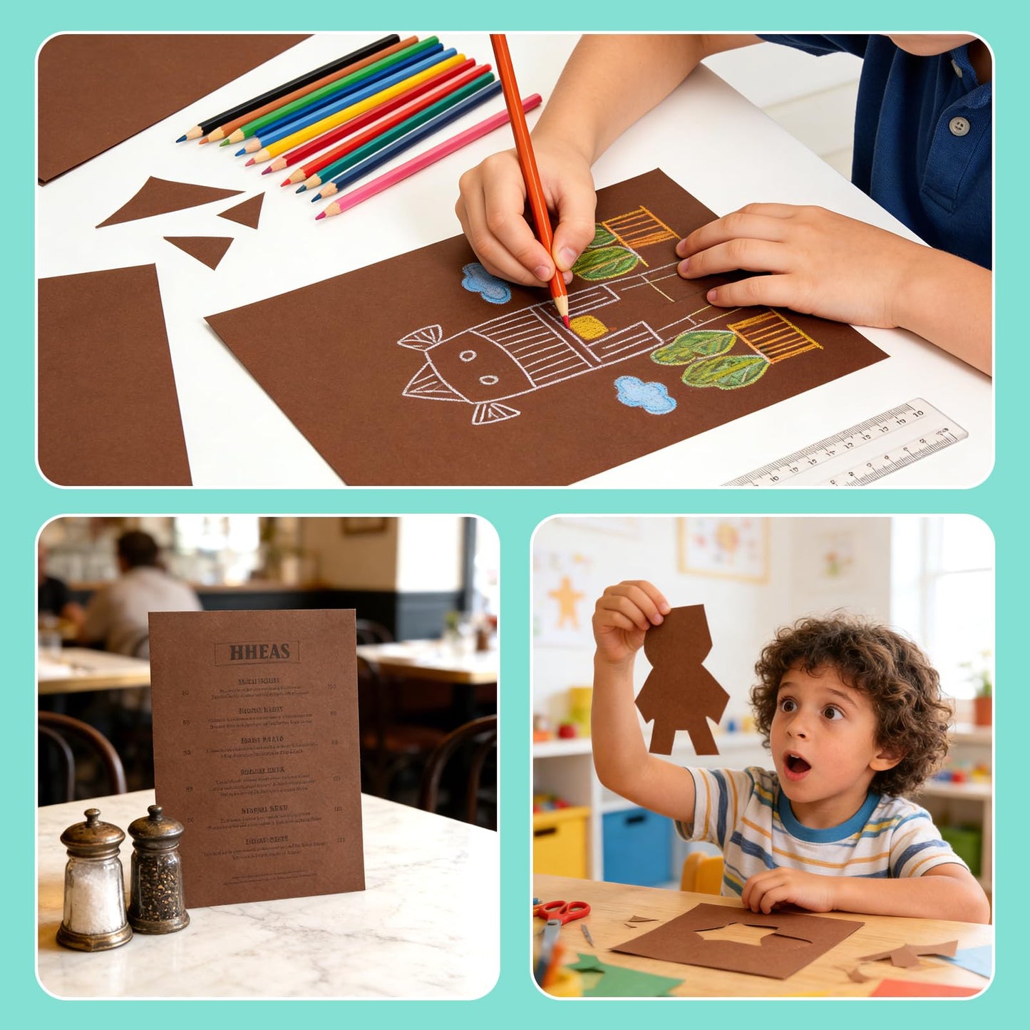 BIGNC 200 Sheets Coffee Brown Cardstocks 8.5 x 11 Inch Craft Paper, Thick Kraft Card Stock Paper for DIY Cards, Greeting Cards,Wedding Invitations, Birthday