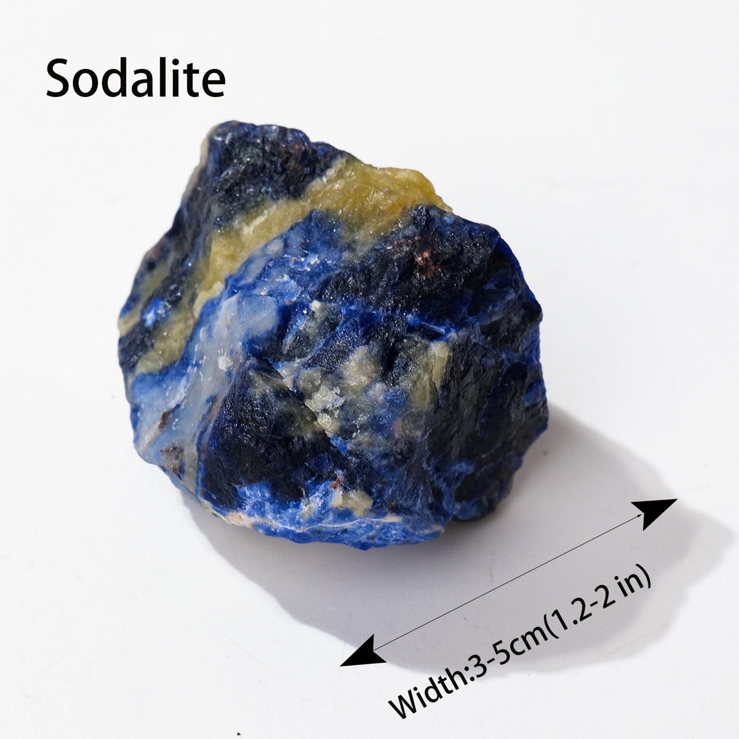 Apengshi 1.2-2'' Sodalite Raw Stone Natural Crystal Healing Crystal and Stone Rough Rocks for Fountain Home Garden Decor Meditation